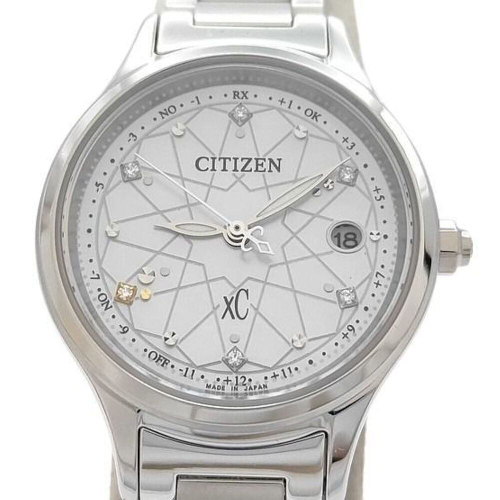 CITIZEN XC Cross Sea ES9490-87D Women's Watch with Mother-of-Pearl Dial, Silv...
